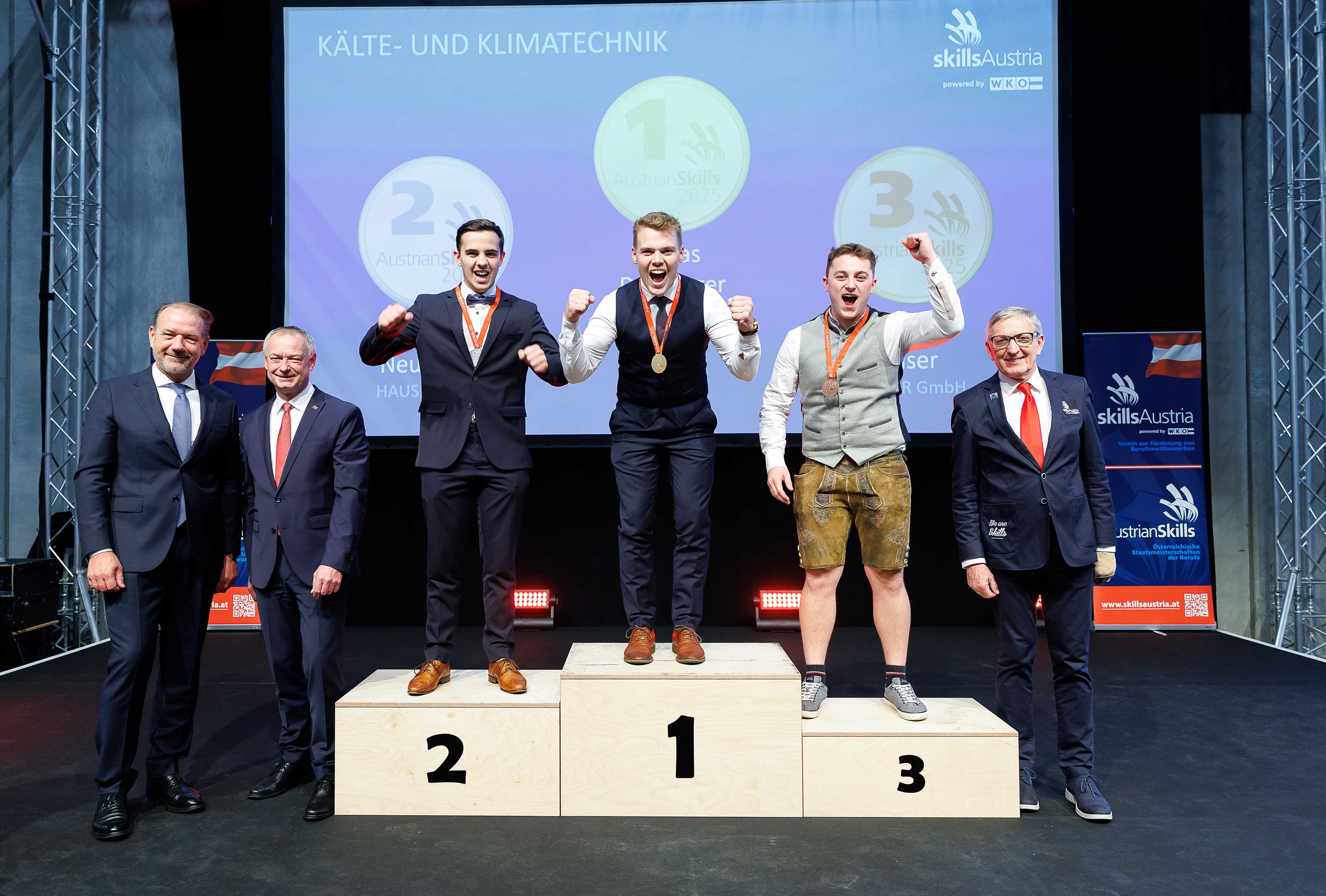 Gewinner der AustrianSkills 2025 im Beruf K&auml;lte- und Klimatechnik