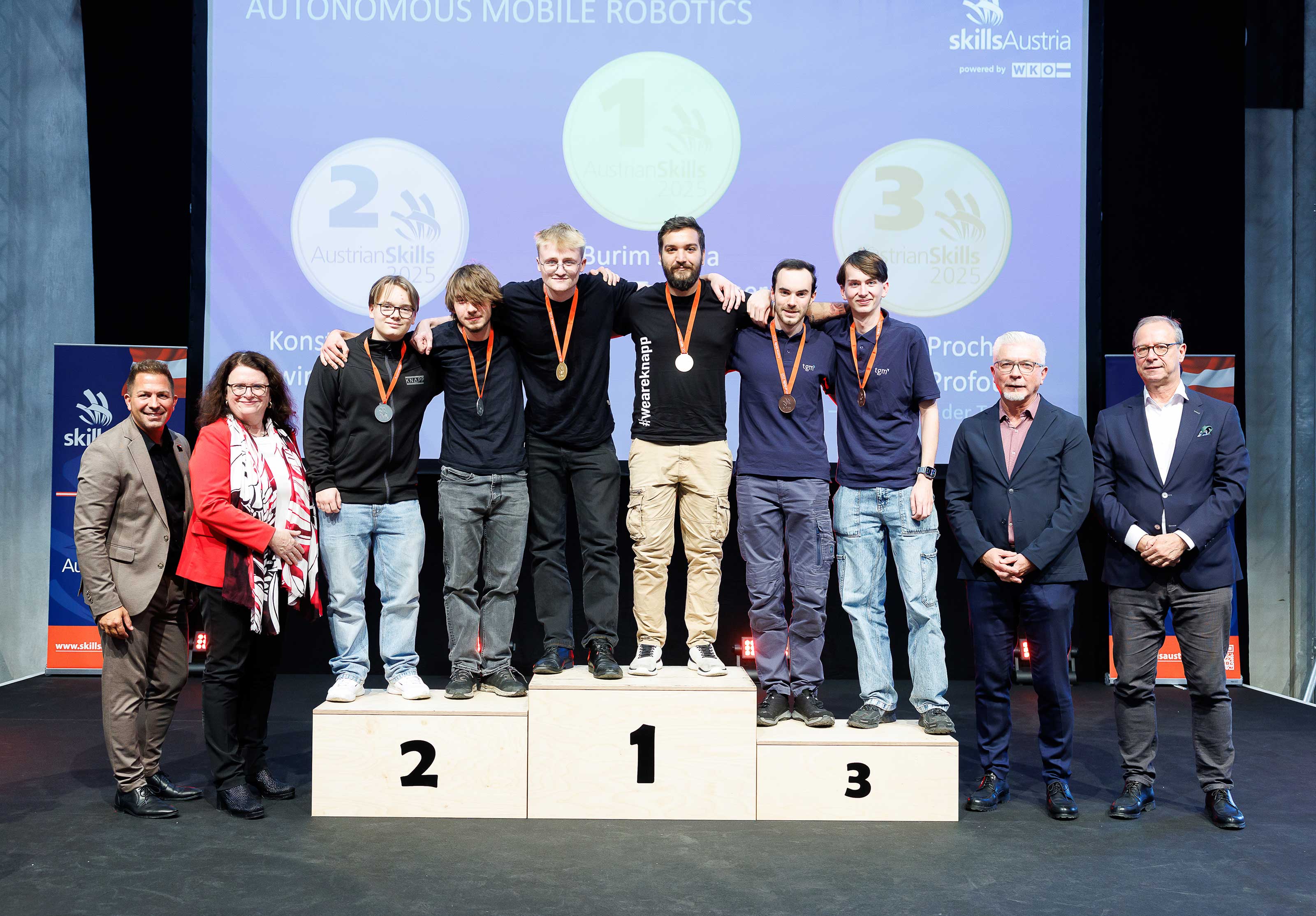 Gewinner der AustrianSkills 2025 im Beruf Autonomous Mobile Robotics
