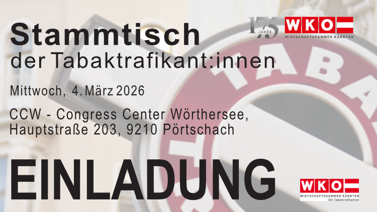 Blasses Trafikantenschild mit Text Einladung zum Stammtisch