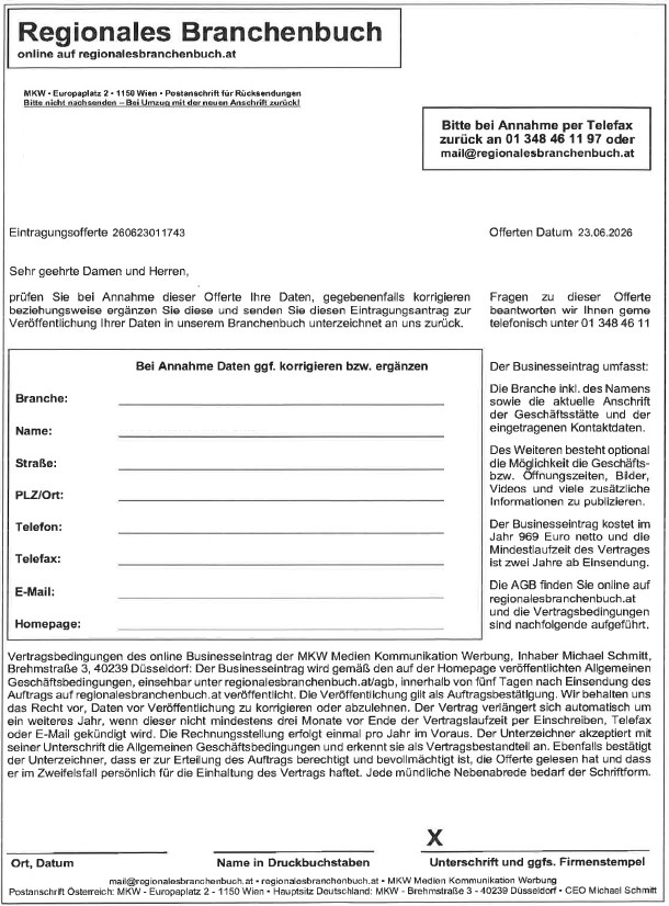Vorlage der Phishingmeldung. Informationen dazu befinden sich oberhalb 