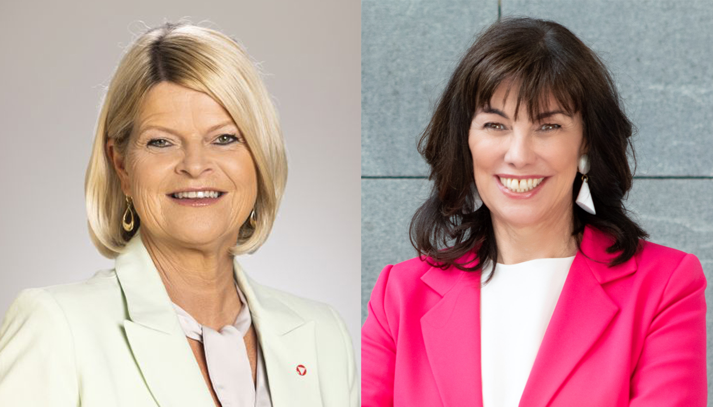 Porträtfoto von Klaudia Tanner und Martha Schultz