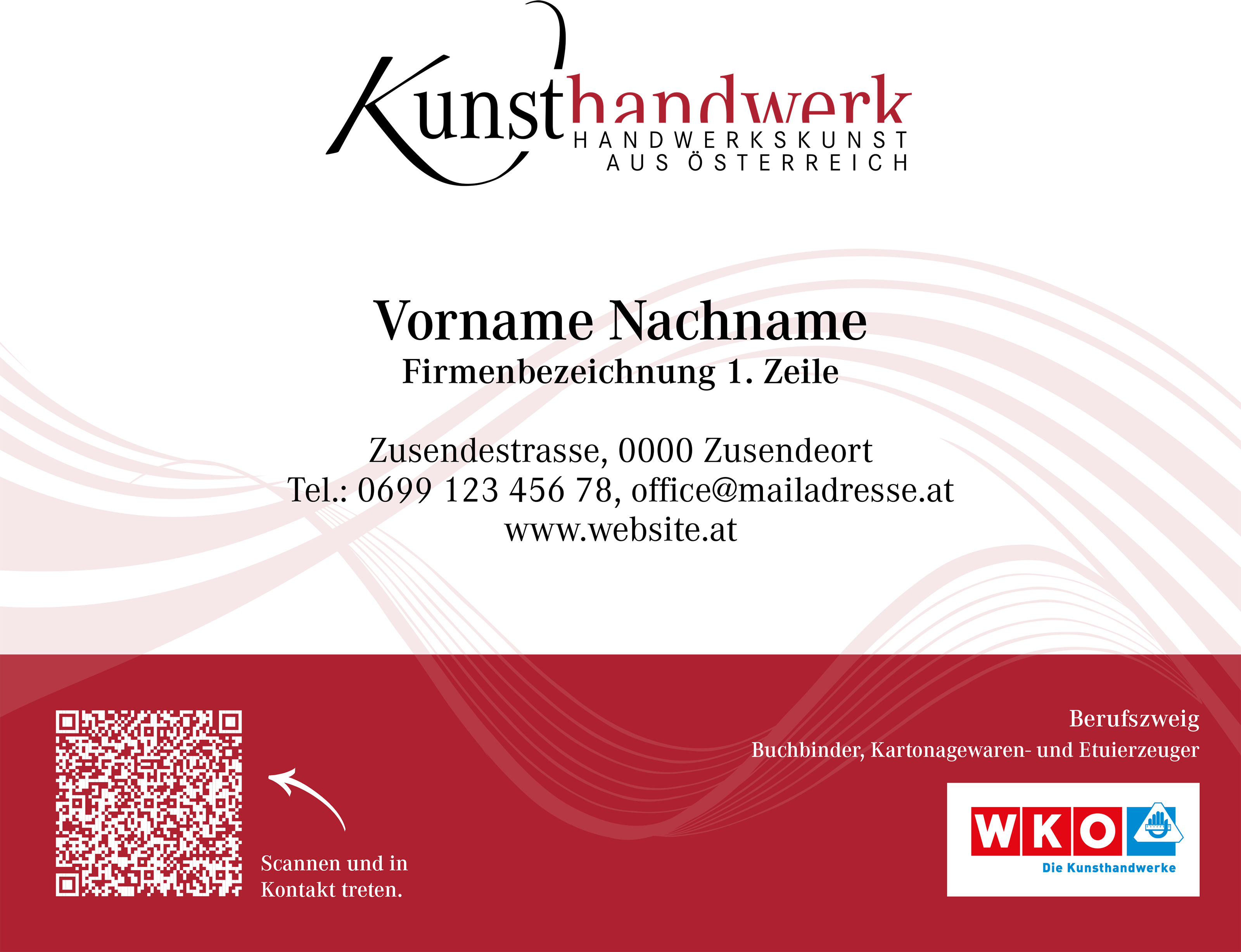 Musterdruck einer Werbetafel