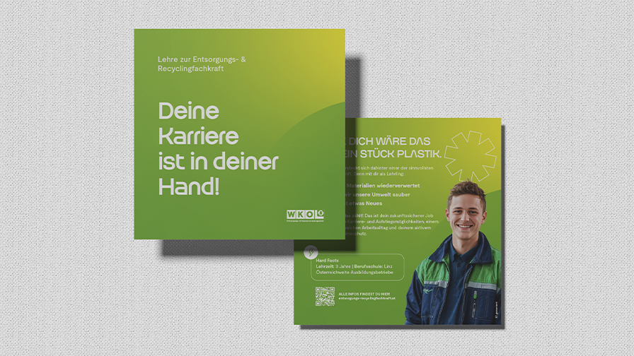 Flyer zur Lehre zur Entsorgungs- & Recyclingfachkraft: &bdquo;Deine Karriere ist in deiner Hand!&ldquo;