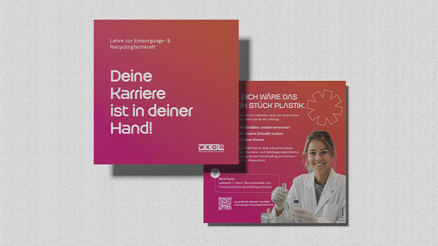 Flyer zur Lehre zur Entsorgungs- & Recyclingfachkraft: &bdquo;Deine Karriere ist in deiner Hand!&ldquo;