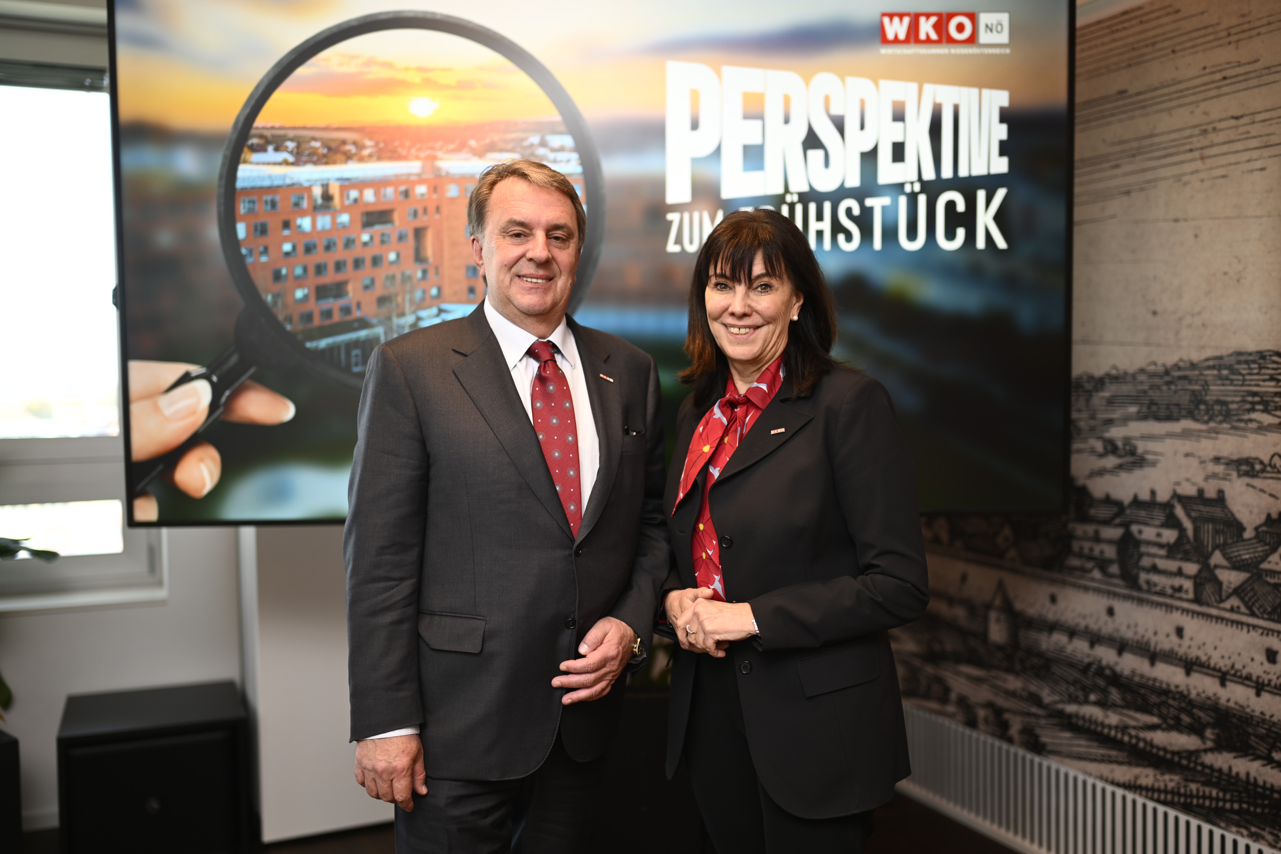 WKN&Ouml;-Pr&auml;sident Wolfgang Ecker und WK&Ouml;-Pr&auml;sidentin Martha Schulz
