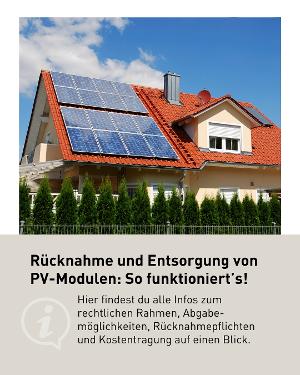 Rücknahme und Entsorgung von PV-Modulen