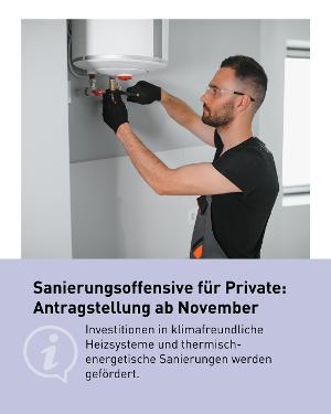 Sanierungsoffensive für Private 