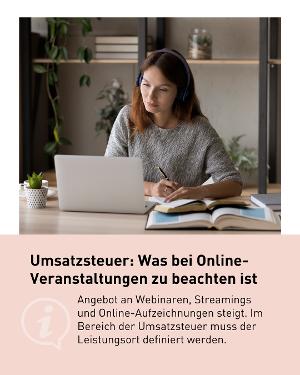 Umsatzsteuer: Was bei Online-Veranstaltungen zu beachten ist