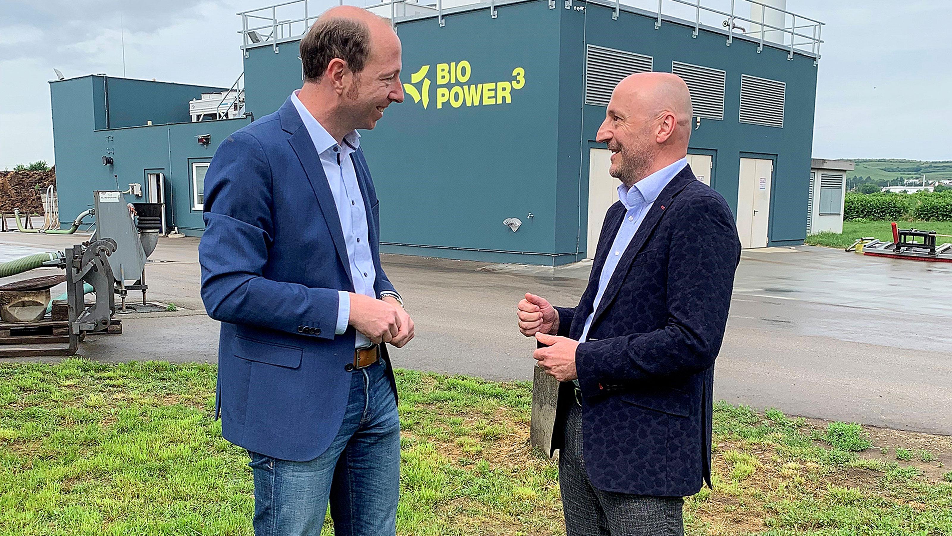 Robert Schweizer (links) und Andreas Blochberger von der BioPower GmbH.