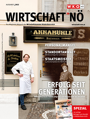 Cover Magazin Wirtschaft NÖ, Ausgabe Jänner 2022