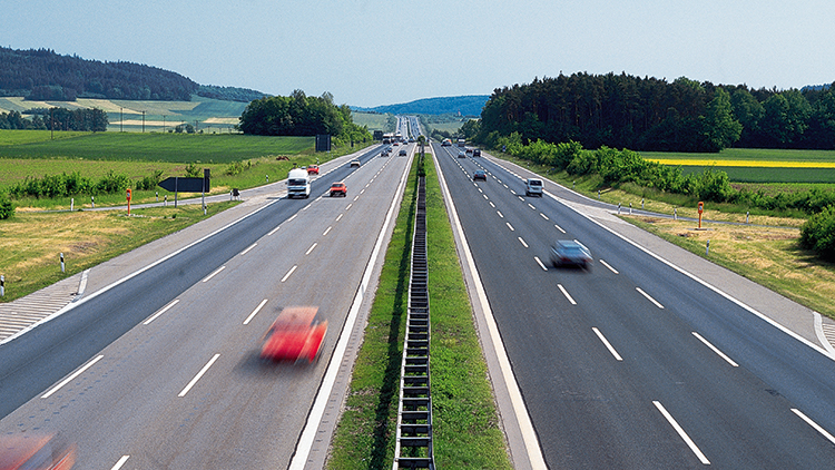 Luftansicht Autobahn