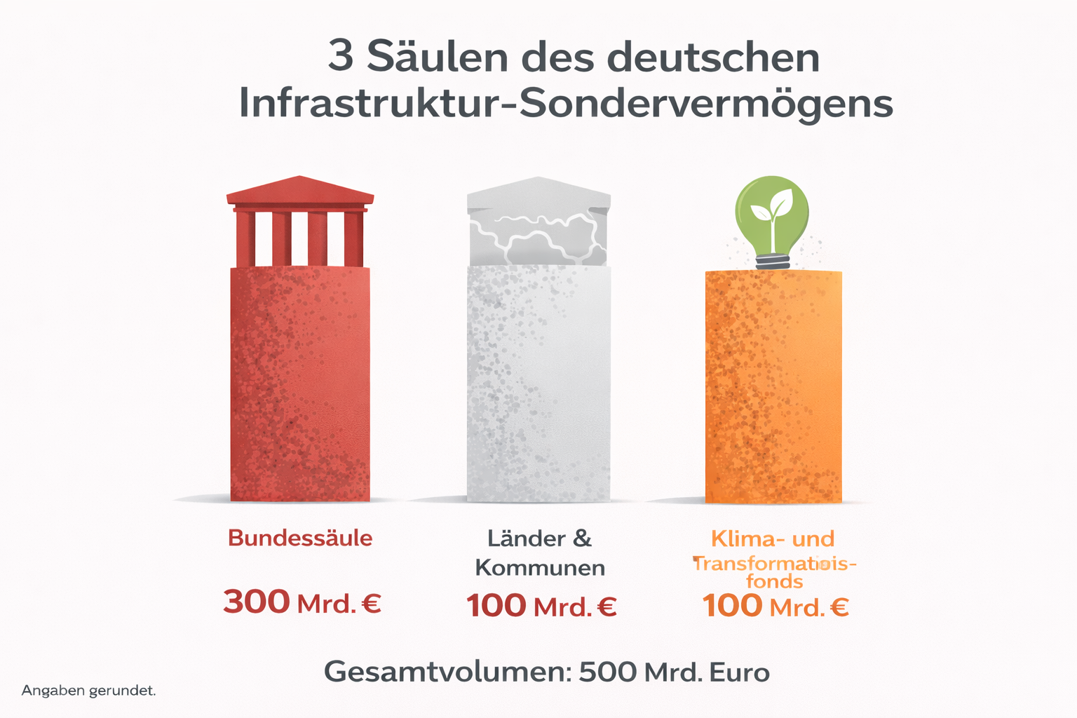 Bundess&auml;ule, L&auml;nder und Kommunen und Klima und Transformationsfonds
