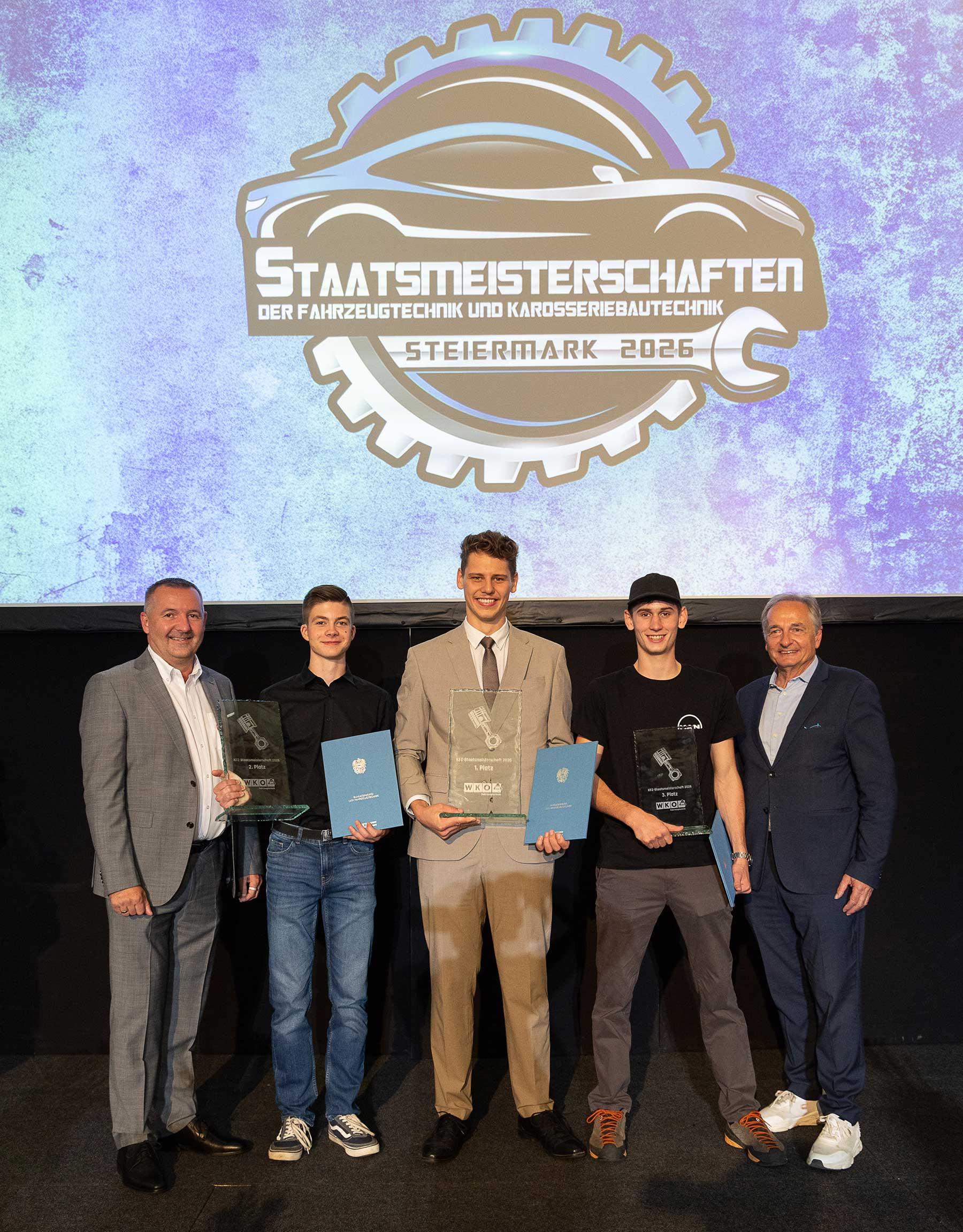 Thomas Marichhofer, Lukas St&uuml;tz, Johannes Fuchs, Lukas Hauer und Roman Keglovits-Ackerer