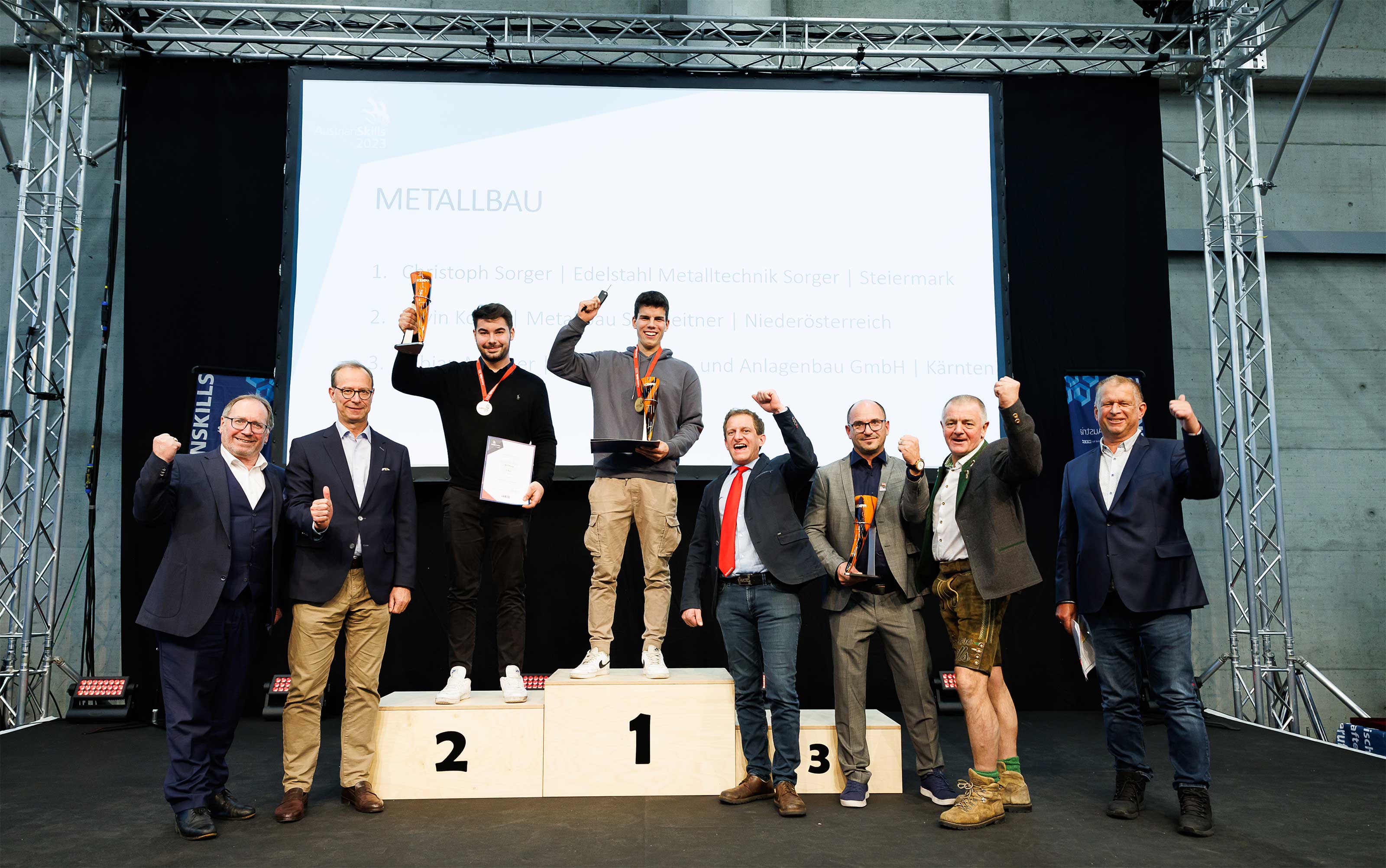 Gewinner der AustrianSkills 2023 im Beruf Metallbau