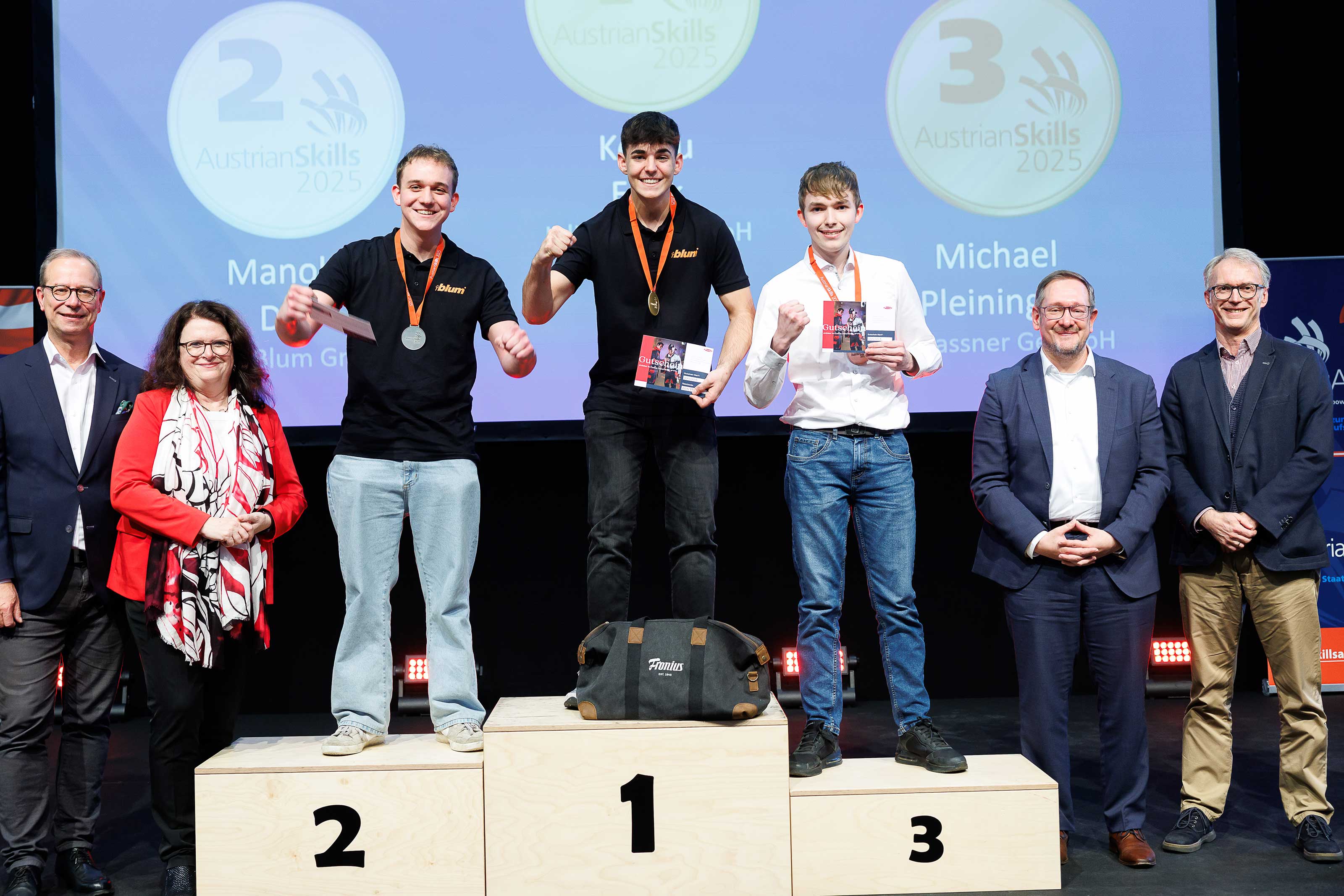 Gewinner der AustrianSkills 2025 im Beruf Maschinenbautechnik