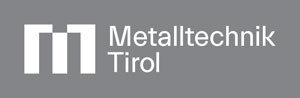Logo Metalltechnik Tirol weiß auf hellgrauem Hintergrund
