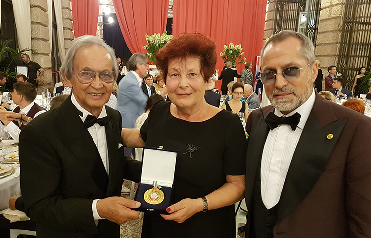 Ehrenpräsident WFMT Napolitano, KR Mölzer, Vizepräsident Gaetano