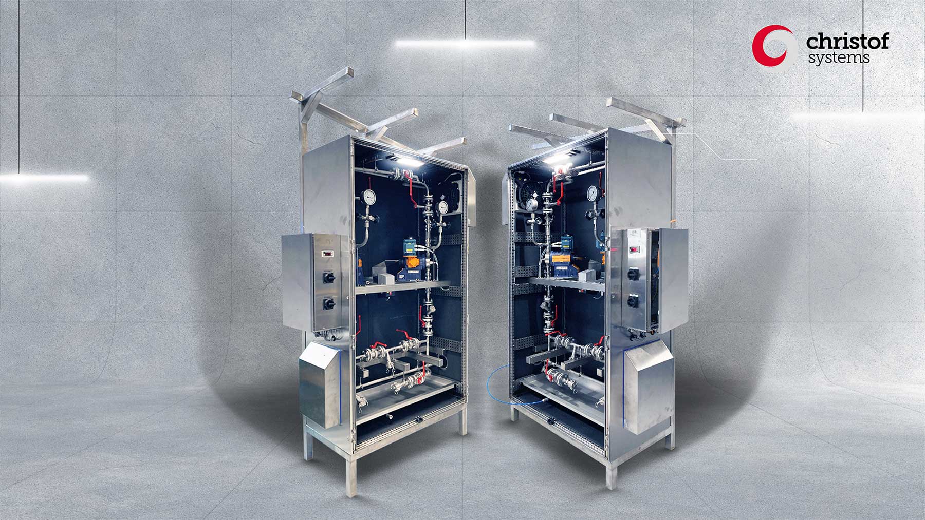 Integrierte modulare Skid- und Container-Systeme der Firma Christof Systems GmbH