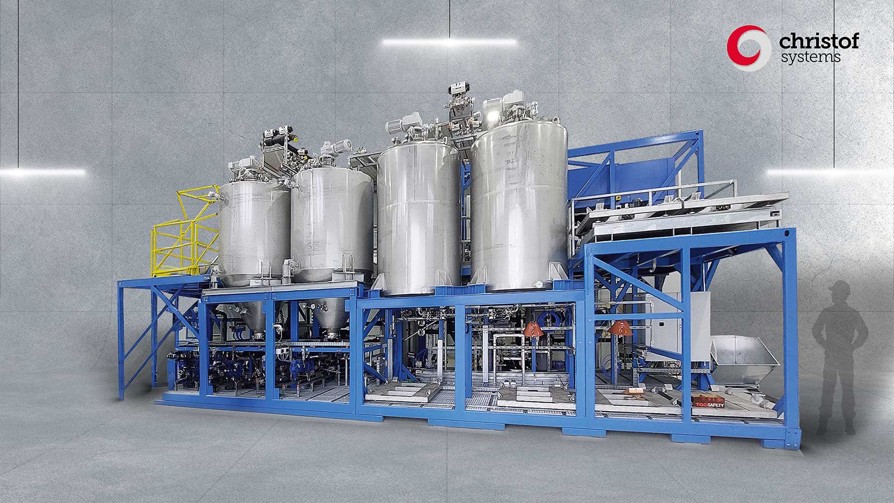 Integrierte modulare Skid- und Container-Systeme der Firma Christof Systems GmbH