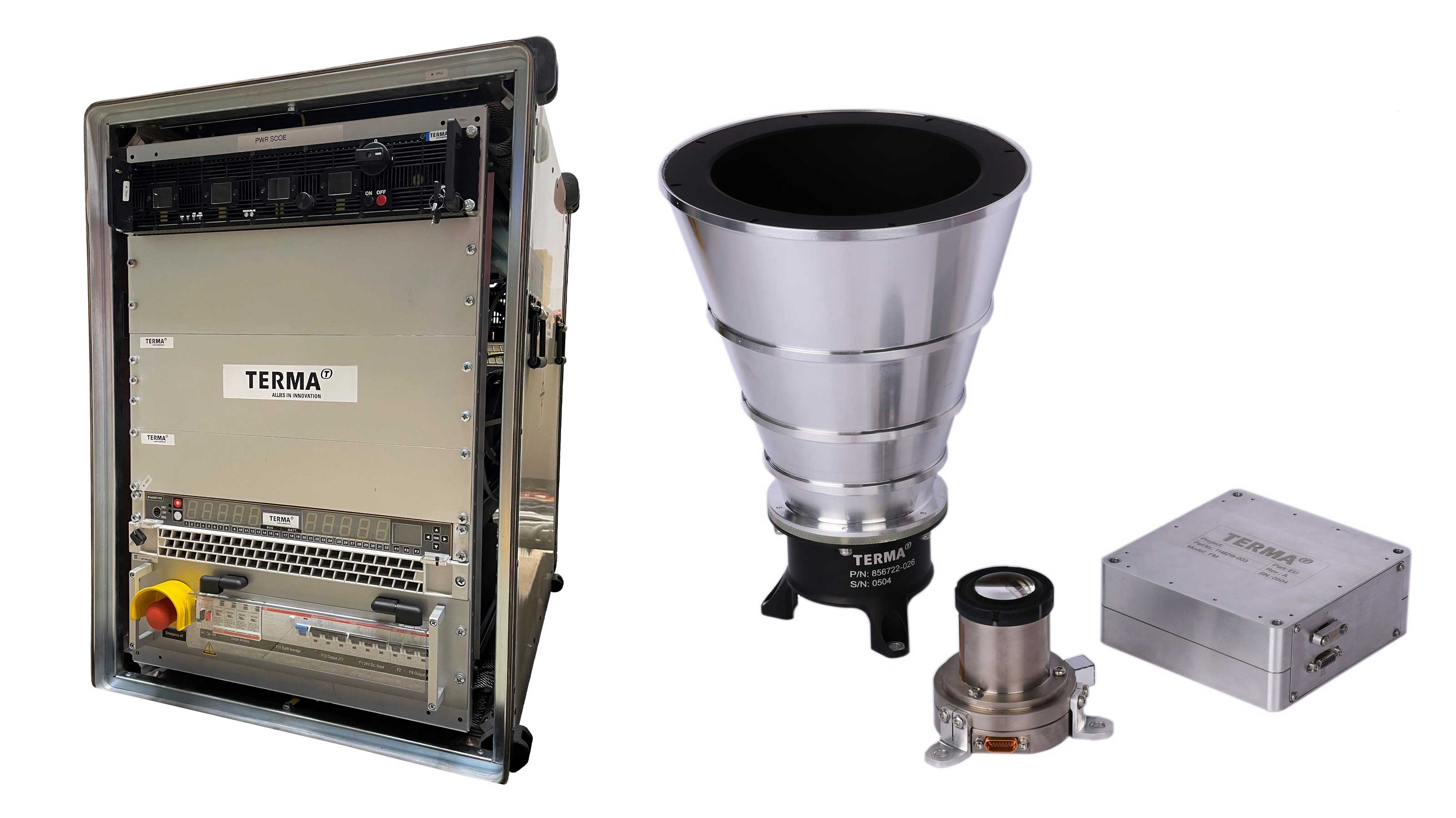Ein Power SCOR und ein Satellite Star der Firma Tracker Terma Technologies GmbH