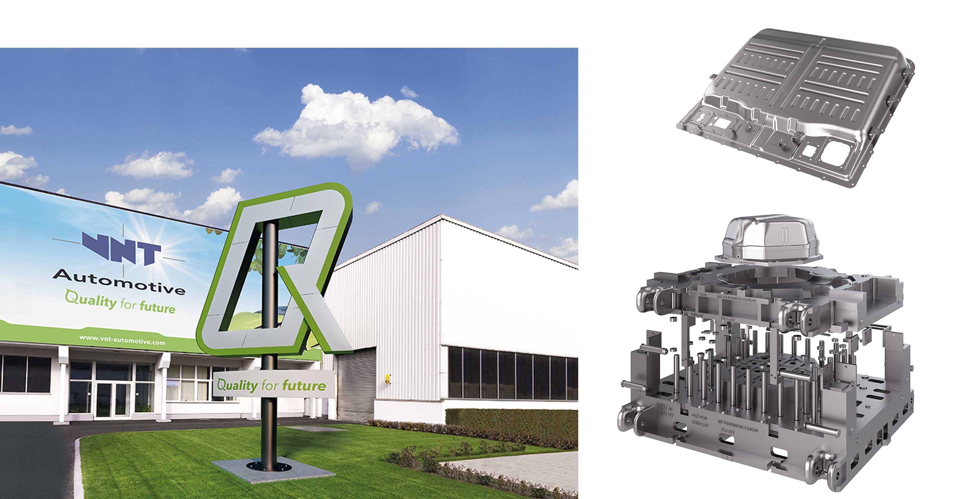 Eine Akkuschale und Ziehwerkzeug der Firma VNT Automotive GmbH