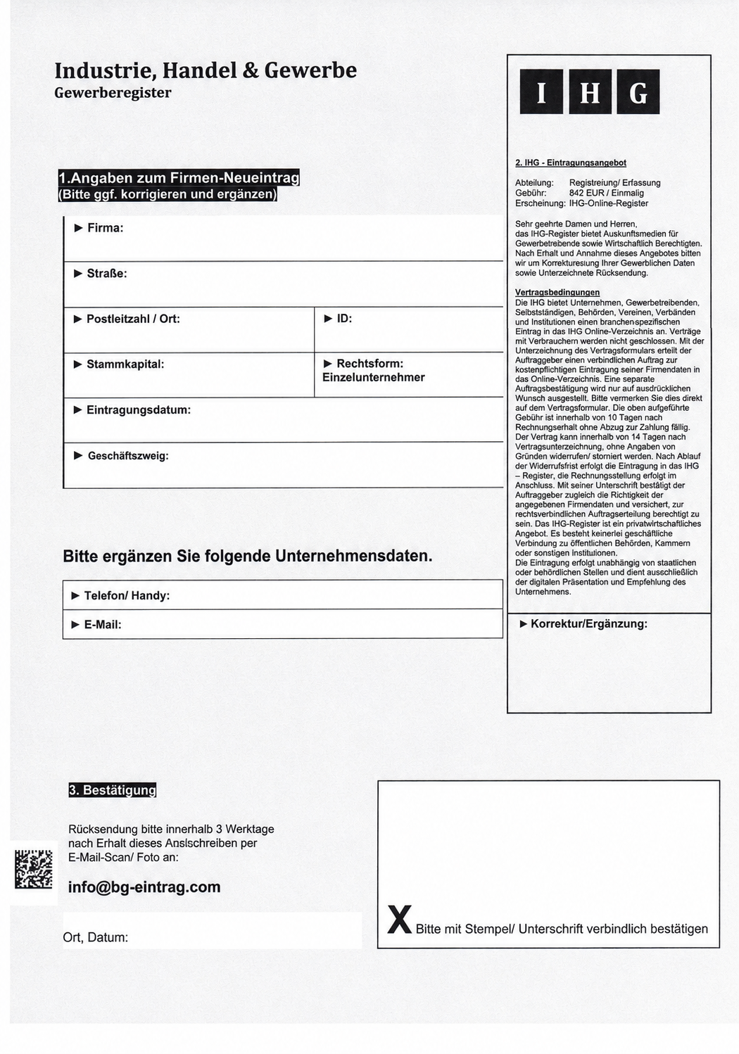 IHG Registerauszug Muster