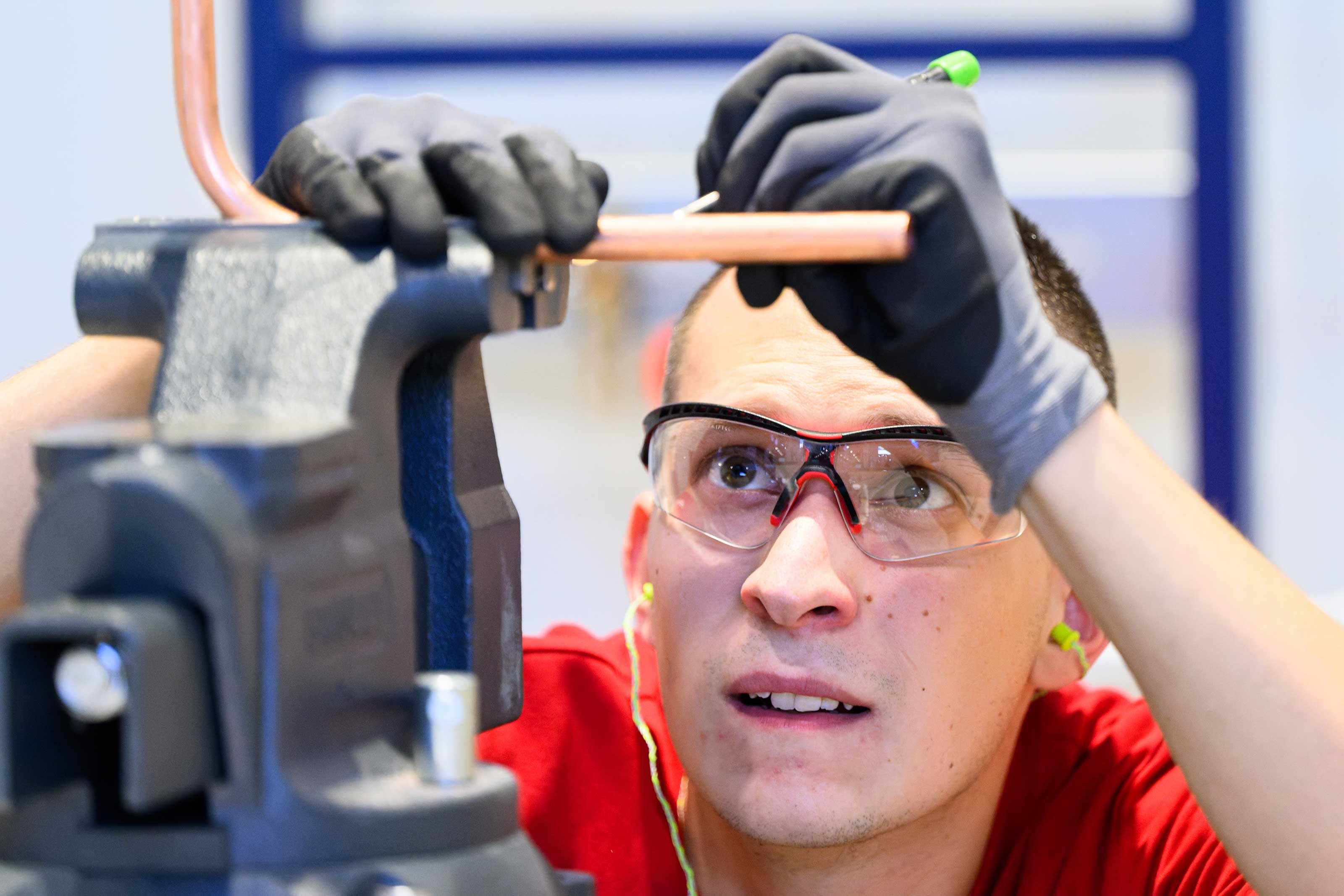 Marcel Riener w&auml;hrend des Wettbewerbs bei den WorldSkills2026