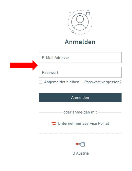 Anmelden mit WKO Login im WKO Benutzerkonto