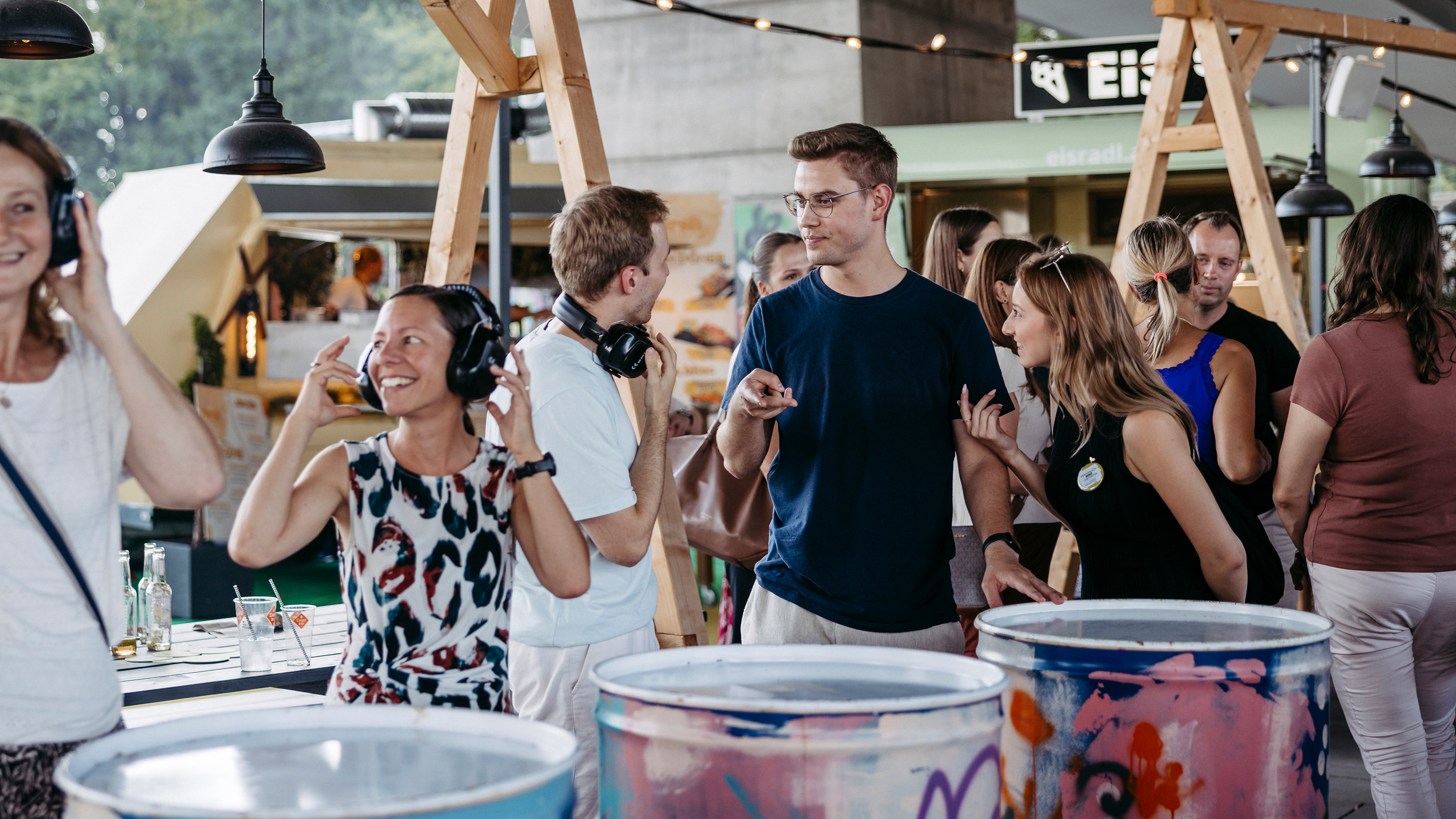 person, sommer, kopfh&ouml;rer, musik