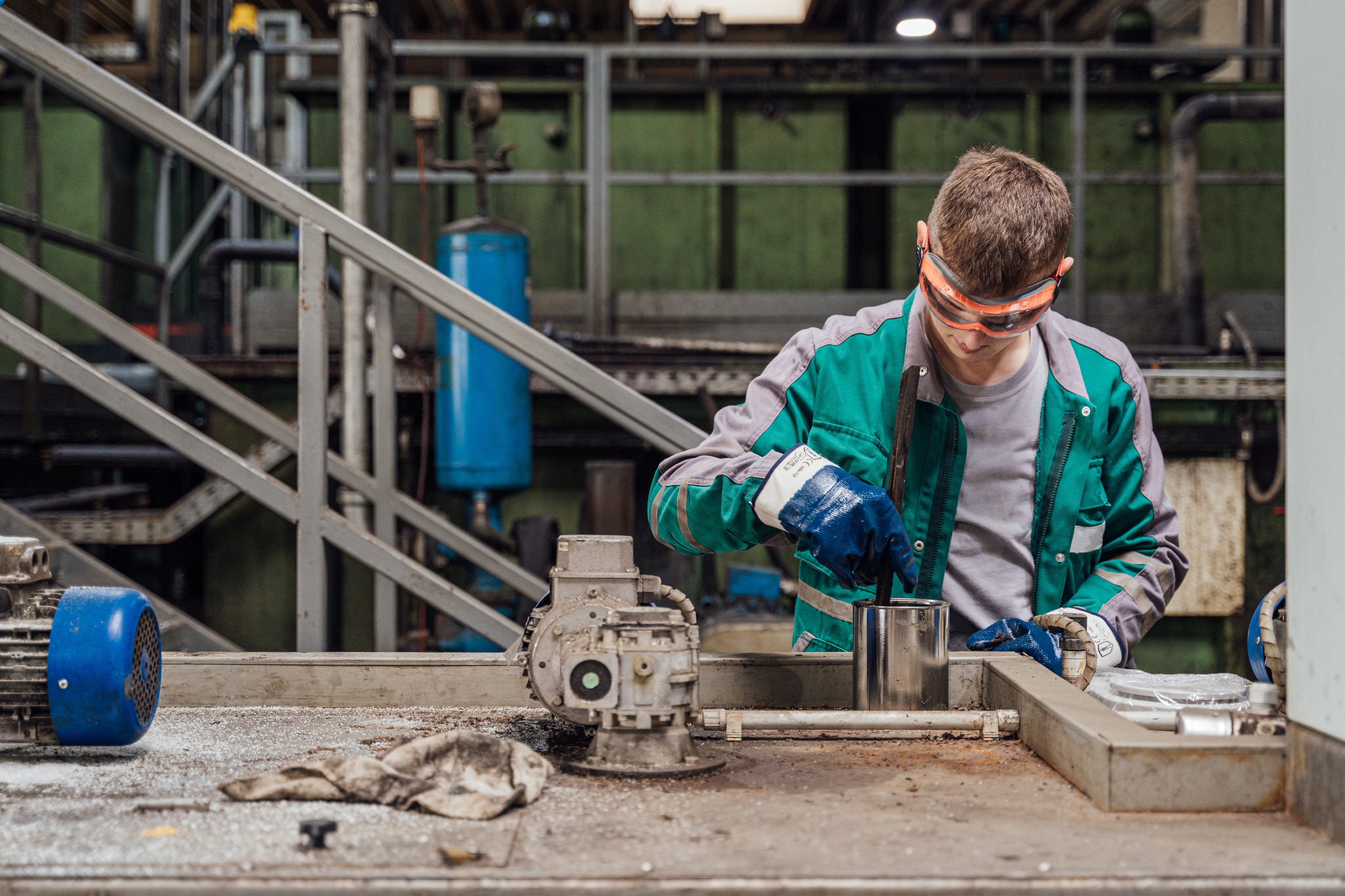 Lehrling der Abfallwirtschaft