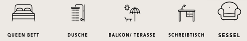 Ausstattungsmerkmale des Doppel- bzw. Zweibettzimmers Standard