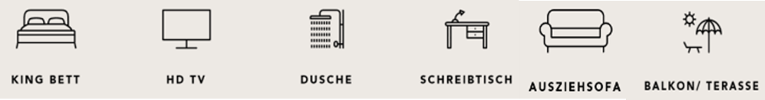 Ausstattungsmerkmale des Doppel- bzw. Zweibettzimmers Superior