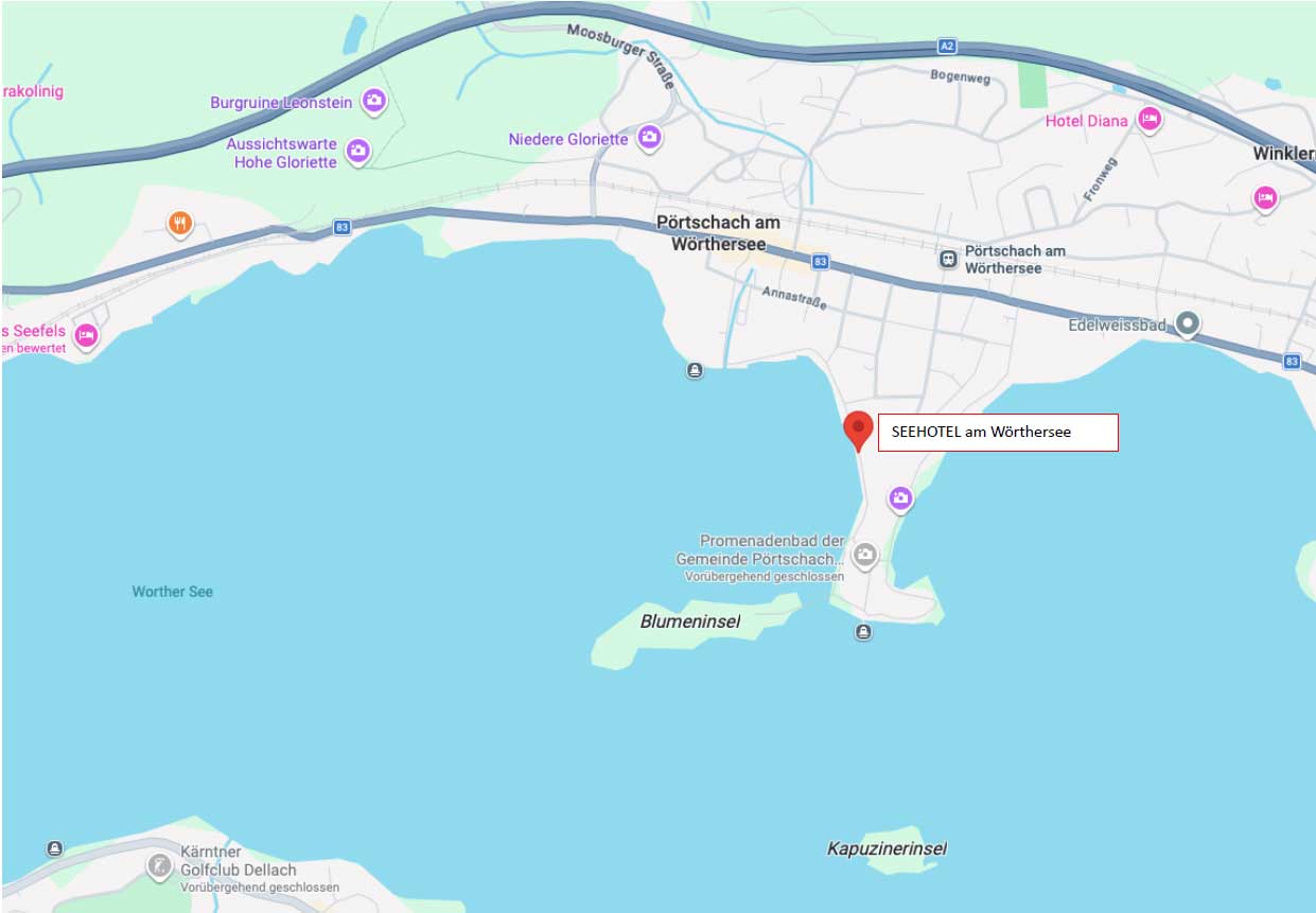 Lageplan SEEHOTEL am W&ouml;rthersee Betriebs-GmbH
