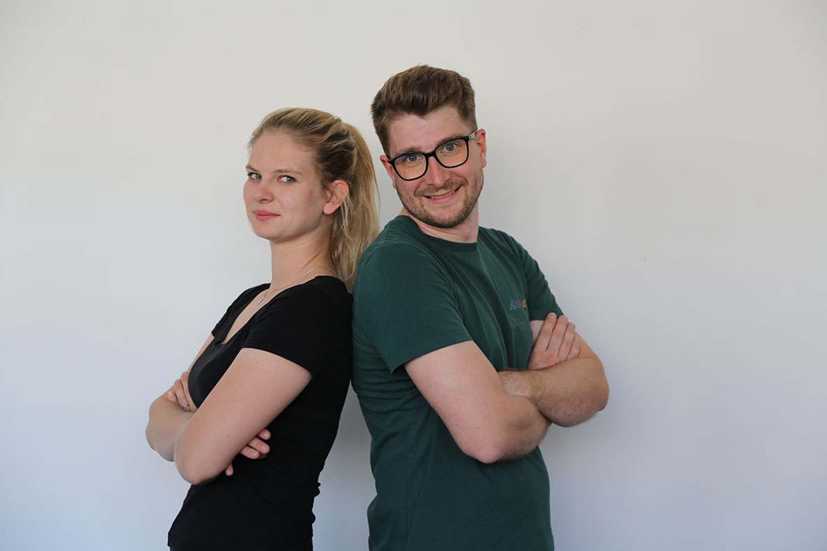 Die Köpfe hinter der Erfindung: Christopher Brummayer und Melissa Rabeder.