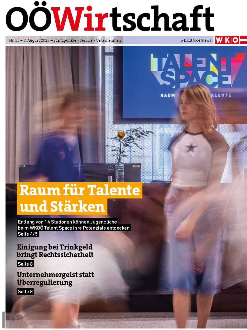 Titelseite der OÖ Wirtschaft vom 7. August 2025