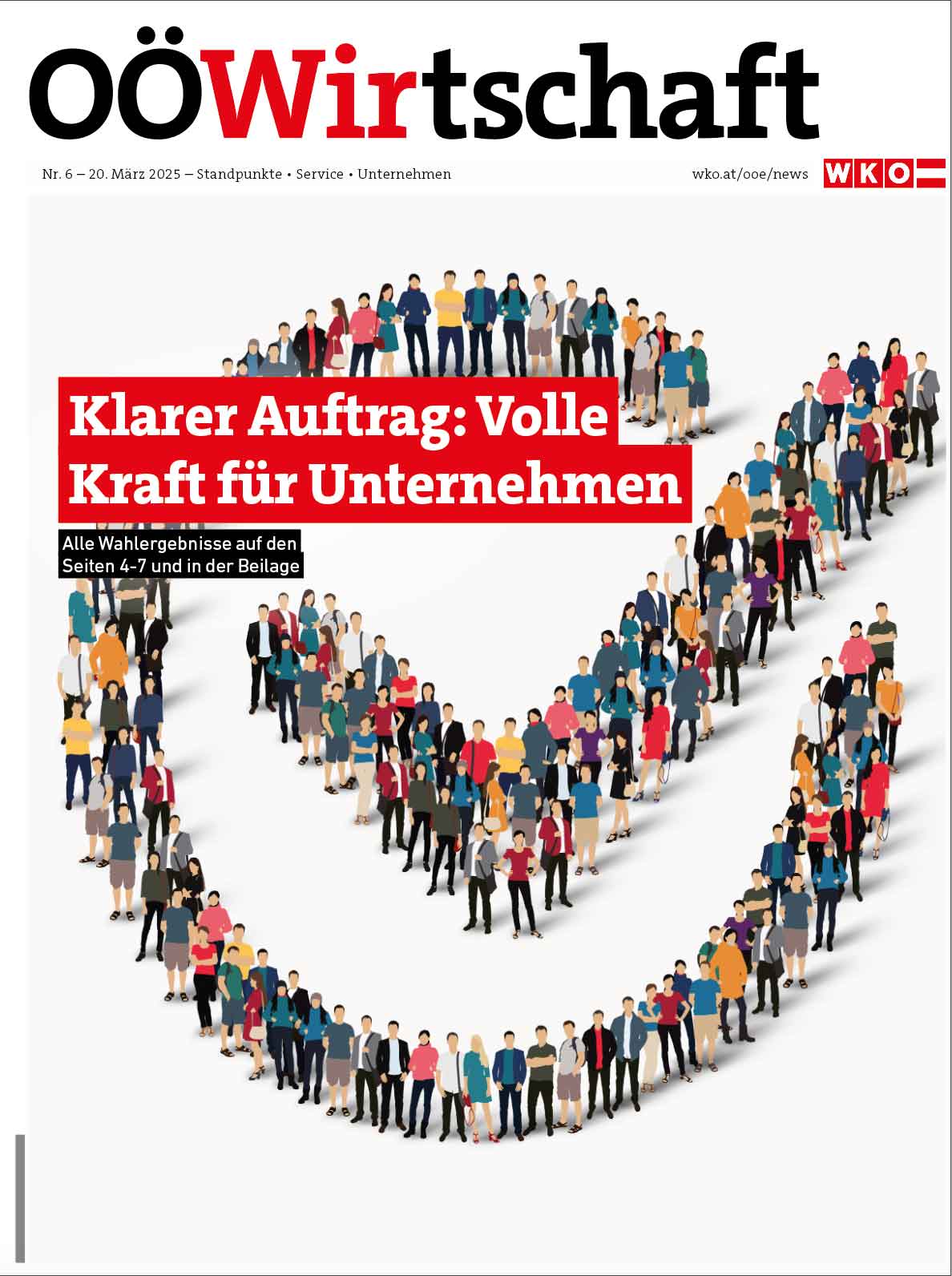 Titelseite der OÖWirtschaft vom 20. März 2025