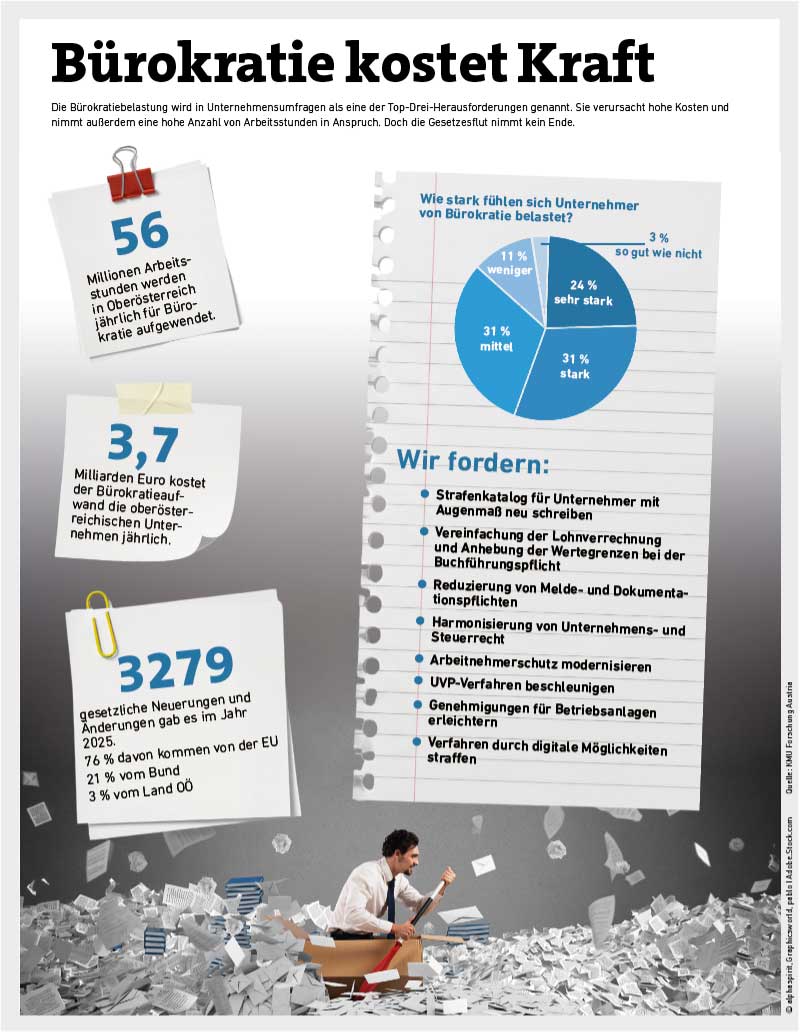 Wirtschaftsgrafik B&uuml;rokratie O&Ouml;W 0726