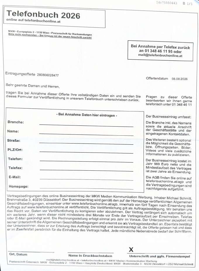 Bild der Phishing-Nachricht. Informationen befinden sich oberhalb