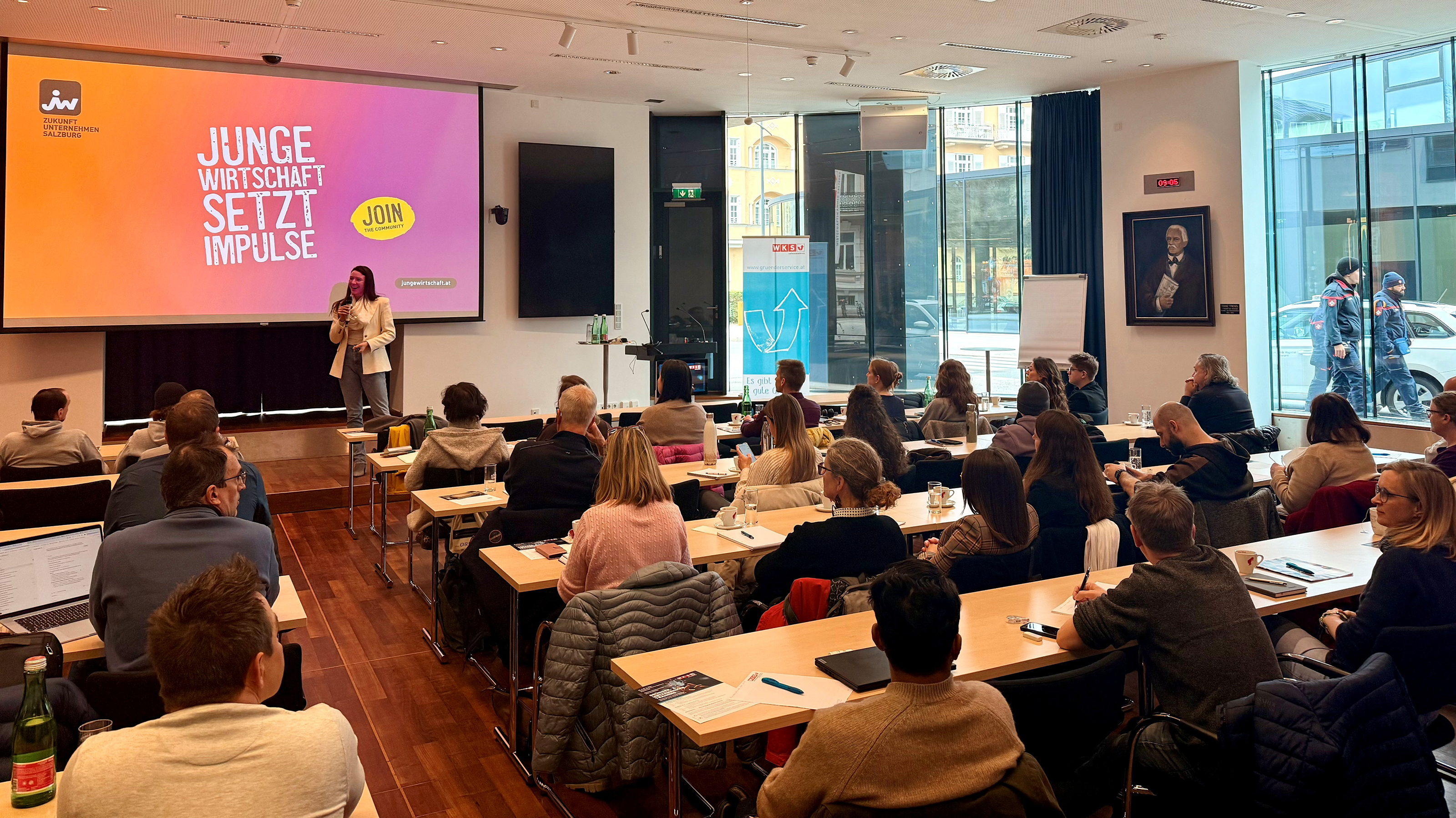 Veronika M&ouml;ller, Vorstandsmitglied der Jungen Wirtschaft, als Vortragende im Rahmen des Gr&uuml;ndertrainings 2026.