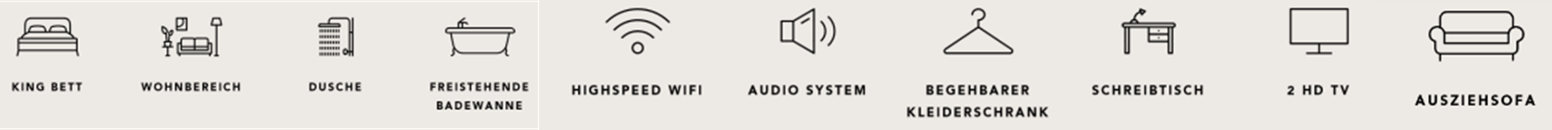 Ausstattungsmerkmale der Juniorsuite