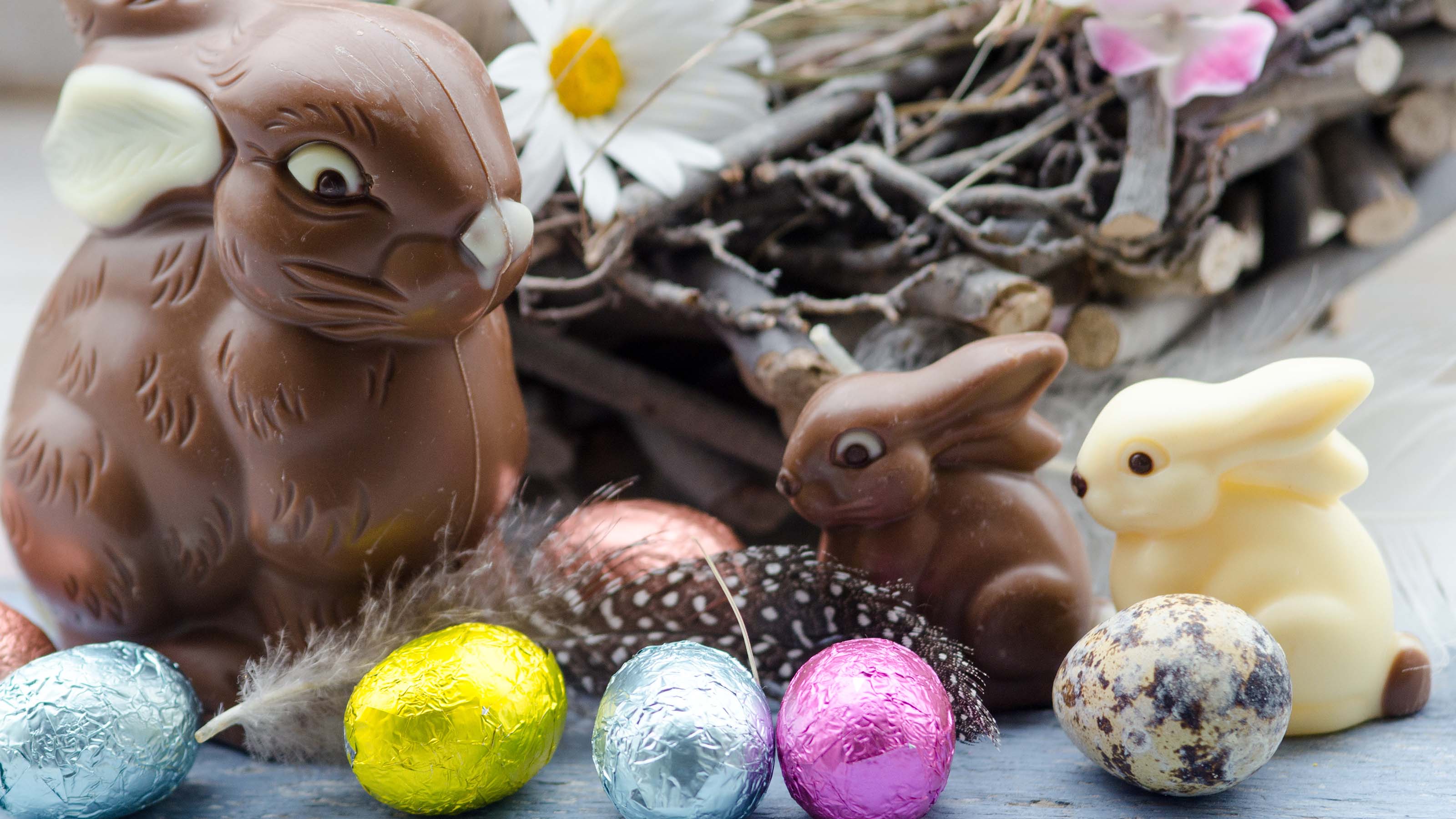 Gef&auml;rbte Eier und Schoko-Osterhasen sind auch heuer die beliebtesten Ostergeschenke.  