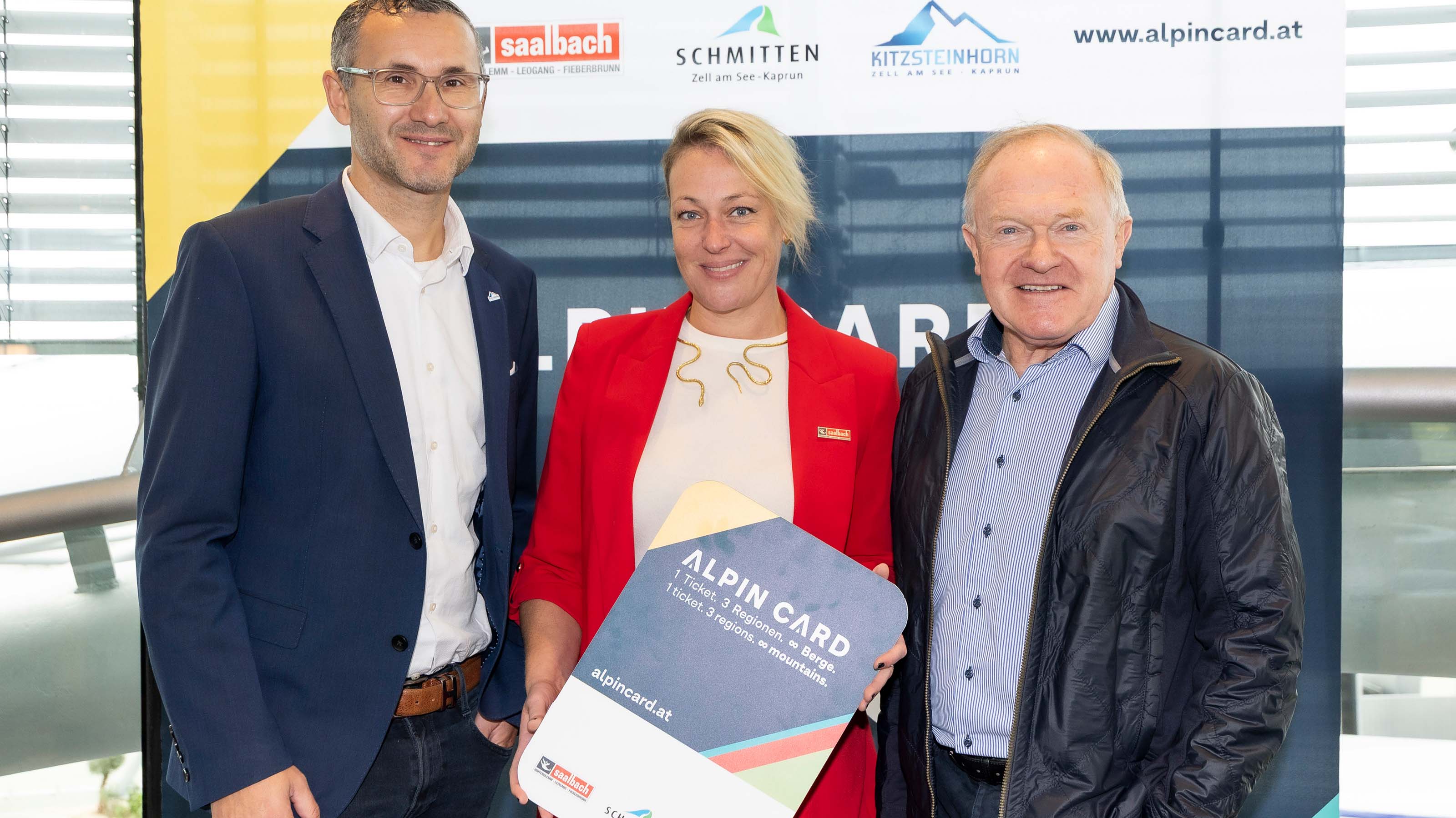 Hoffen auf eine gute Wintersaison: Thomas Maierhofer (Gletscherbahnen Kaprun). Isabella Dschulnigg-Geissler (Saalbacher Bergbahnen) und Erich Egger (Schmittenhöhebahn AG).