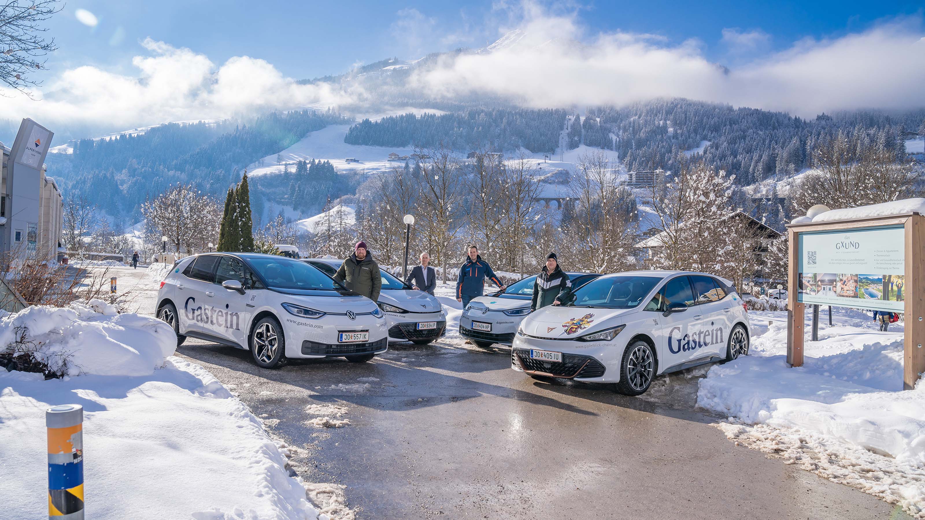Das Projekt E-Carsharing ermöglicht es Gästen, an sechs Standorten in Bad Hofgastein Elektrofahrzeuge auszuleihen.
