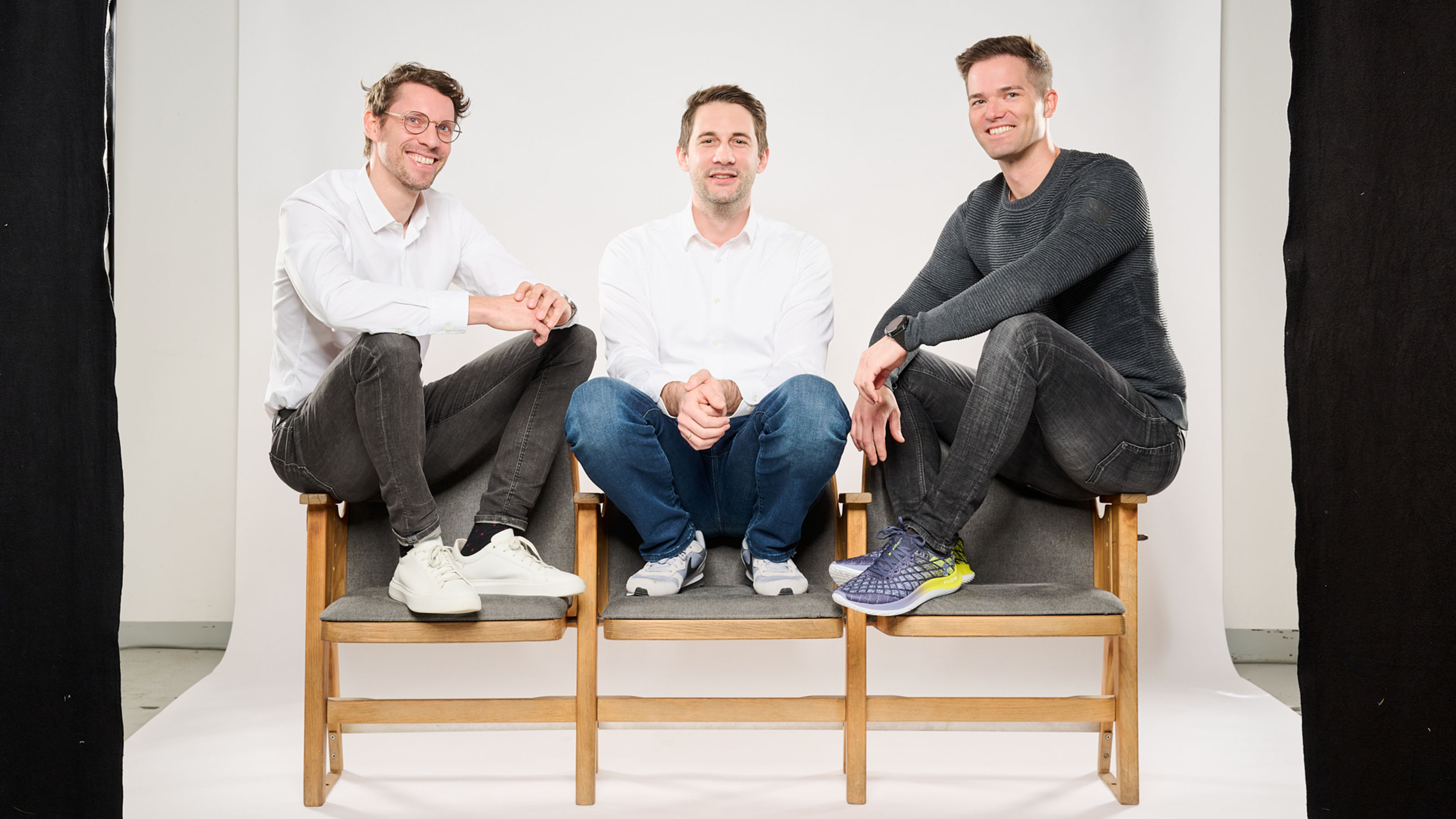 Das Gründertrio von Myflexbox: Lukas Wieser, Jonathan Grothaus und Peter Klima.