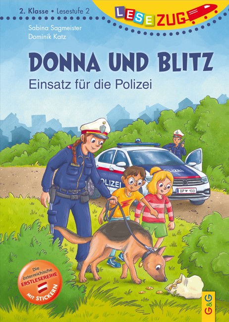 Cover des Kinderbuches Donna und Blitz - Einsatz f&uuml;r die Polizei