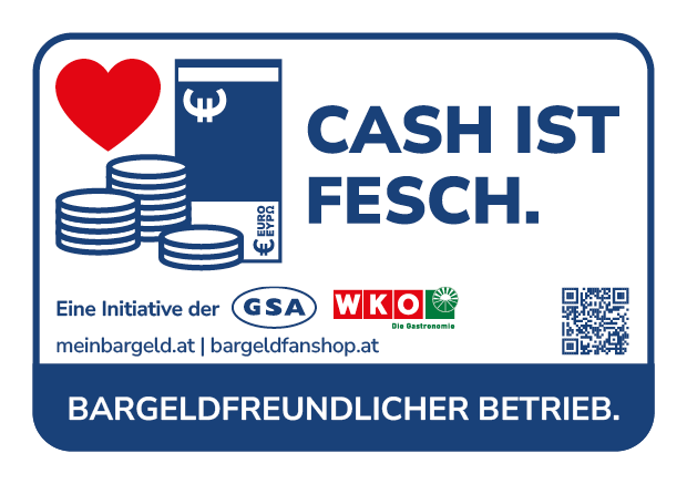 GSA Sticker Bargeld mit QR-Code
