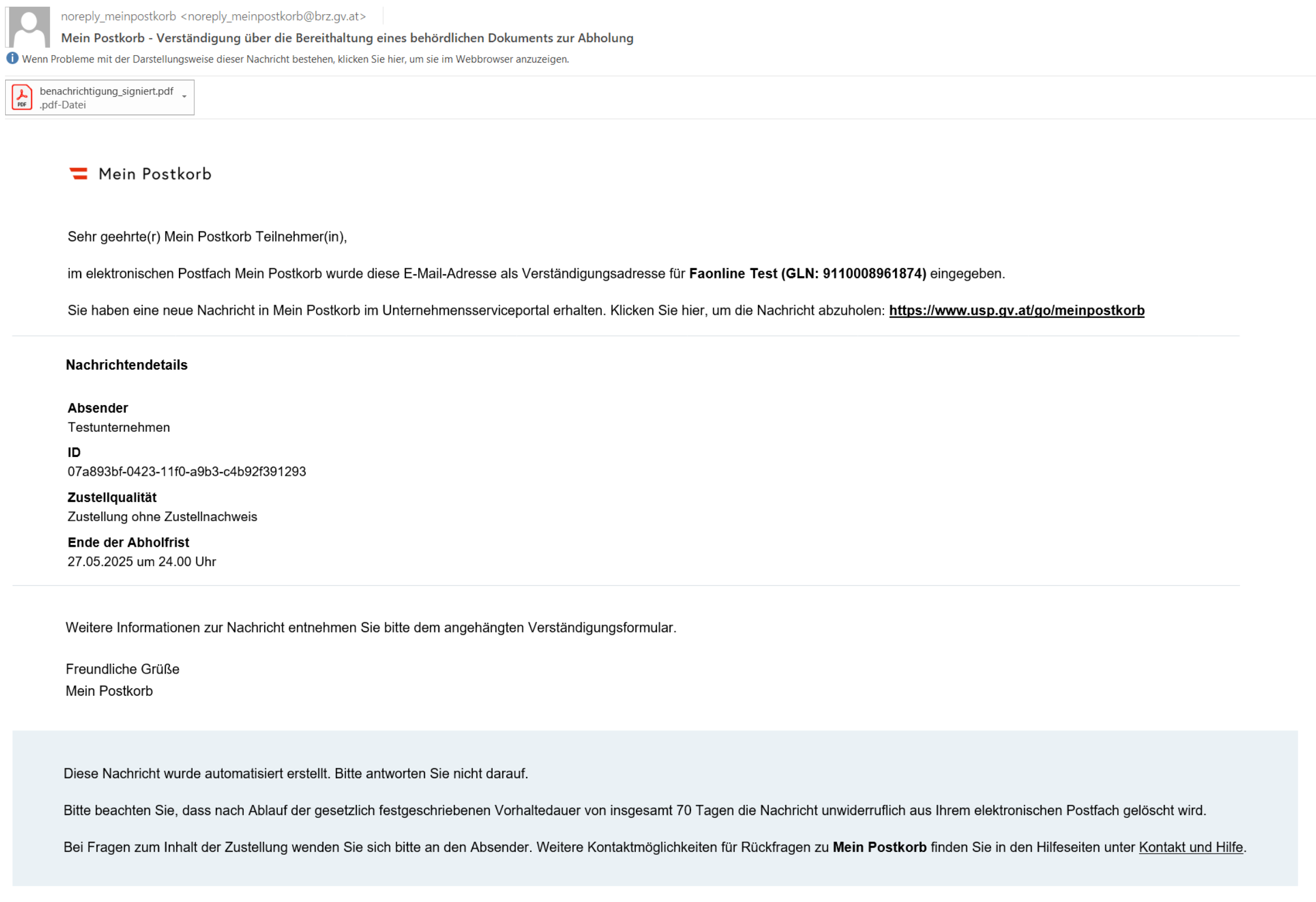 Beispielmail