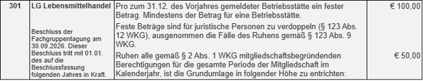 Beschluss FGT Lebensmittelhandel 2026