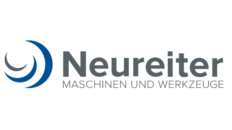 Logo Neureiter Maschinen und Werkzeuge in grau und blau
