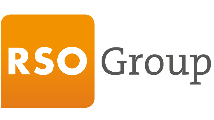 Logo RSO in gelb wei&szlig; und grau